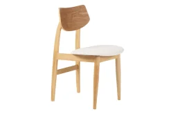 Miliboo Skandinavische Stühle aus Stoff mit Bouclé-Wolleffekt und hellem Holz (2er-Set) ELION* Design-stühle