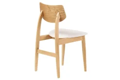 Miliboo Skandinavische Stühle aus Stoff mit Bouclé-Wolleffekt und hellem Holz (2er-Set) ELION* Design-stühle
