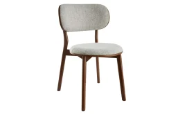 Miliboo Skandinavische Stühle aus dunklem Holz und grauem Stoff (2er-Set) FAUVETTE* Design-stühle|Holzstühle