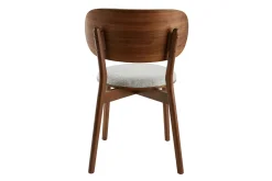 Miliboo Skandinavische Stühle aus dunklem Holz und grauem Stoff (2er-Set) FAUVETTE* Design-stühle|Holzstühle