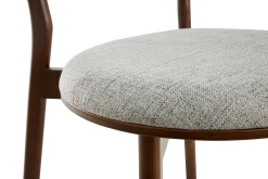 Miliboo Skandinavische Stühle aus dunklem Holz und grauem Stoff (2er-Set) FAUVETTE* Design-stühle|Holzstühle