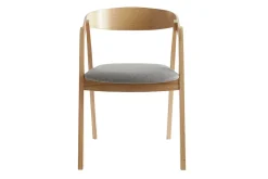 Miliboo Skandinavische Stühle aus hellem Eichenholz und grauem Stoff (2er-Set) LOVA* Design-stühle|Holzstühle