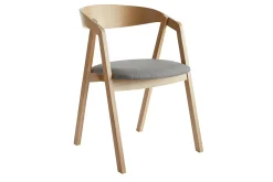 Miliboo Skandinavische Stühle aus hellem Eichenholz und grauem Stoff (2er-Set) LOVA* Design-stühle|Holzstühle