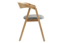 Miliboo Skandinavische Stühle aus hellem Eichenholz und grauem Stoff (2er-Set) LOVA* Design-stühle|Holzstühle