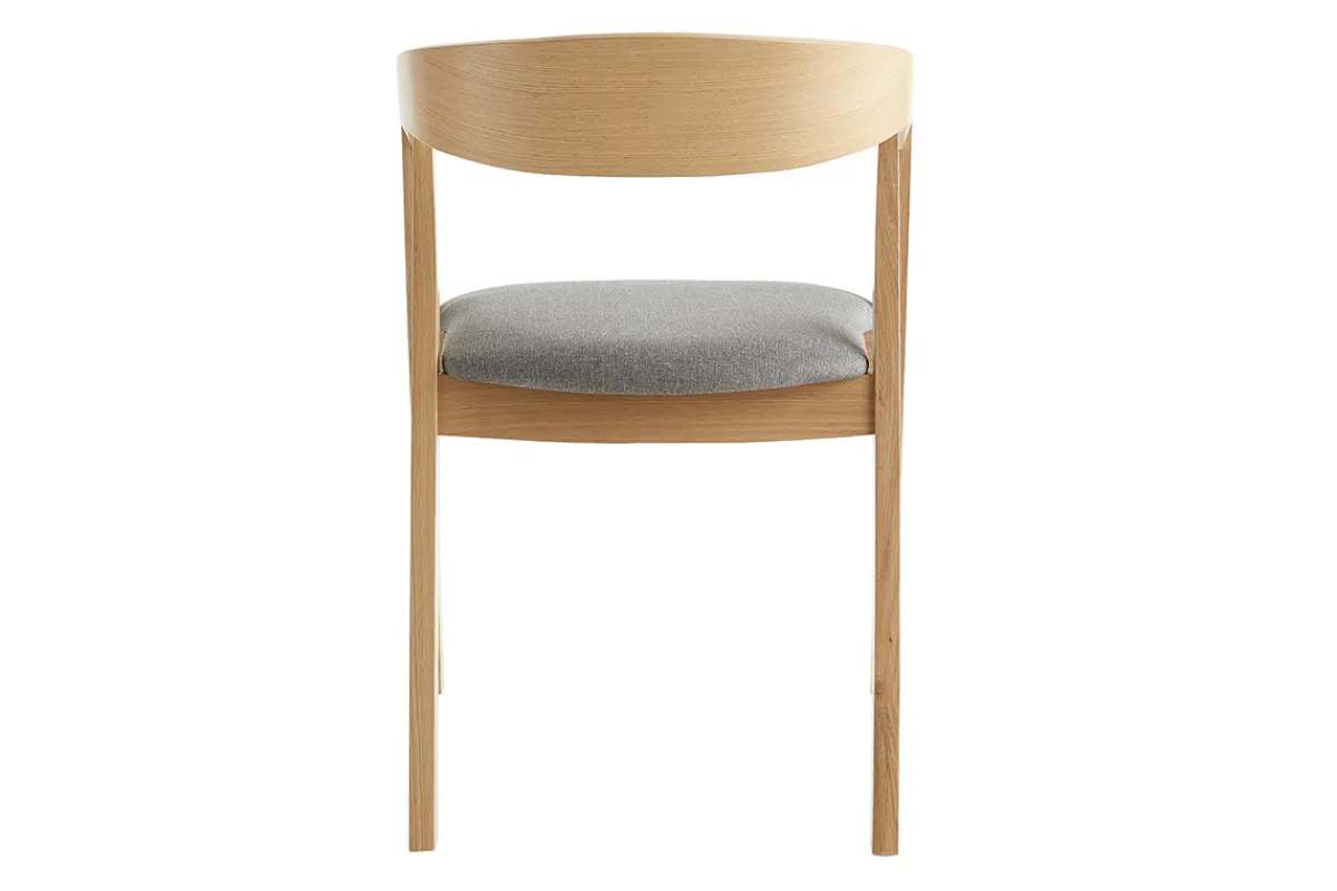 Miliboo Skandinavische Stühle aus hellem Eichenholz und grauem Stoff (2er-Set) LOVA* Design-stühle|Holzstühle