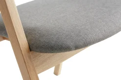 Miliboo Skandinavische Stühle aus hellem Eichenholz und grauem Stoff (2er-Set) LOVA* Design-stühle|Holzstühle