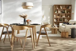 Miliboo Skandinavische Stühle aus hellem Eichenholz und grauem Stoff (2er-Set) LOVA* Design-stühle|Holzstühle