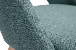 Miliboo Skandinavische Stühle aus graugrünem Stoff und hellem Massivholz (2er-Set) COSETTE* Design-stühle