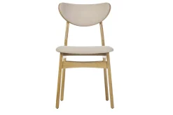 Miliboo Skandinavische Stühle aus Stoff mit Wolleffekt und hellem, massivem Eichenholz (2er-Set) MAYA* Design-stühle|Holzstühle