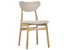 Miliboo Skandinavische Stühle aus Stoff mit Wolleffekt und hellem, massivem Eichenholz (2er-Set) MAYA* Design-stühle|Holzstühle