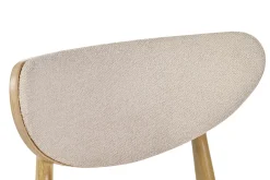 Miliboo Skandinavische Stühle aus Stoff mit Wolleffekt und hellem, massivem Eichenholz (2er-Set) MAYA* Design-stühle|Holzstühle