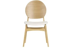 Miliboo Skandinavische Stühle aus Stoff mit Bouclé-Wolleffekt und hellem Holz (2er-Set) ELTON* Design-stühle