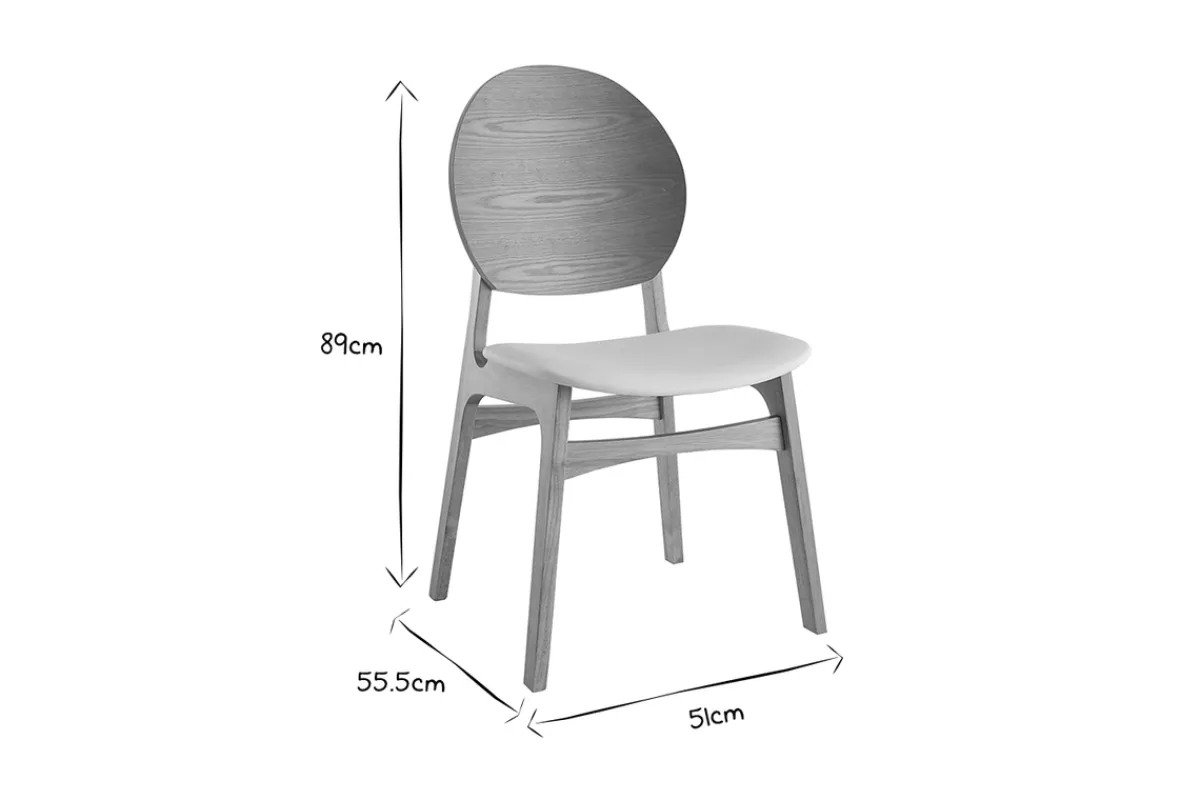 Miliboo Skandinavische Stühle aus Stoff mit Bouclé-Wolleffekt und hellem Holz (2er-Set) ELTON* Design-stühle