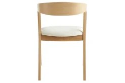 Miliboo Skandinavische Stühle aus hellem Eichenholz und Stoff mit Bouclé-Wolleffekt in Ecru (2er-Set) LOVA* Design-stühle|Holzstühle