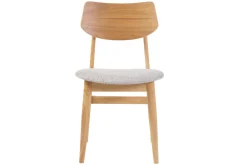 Miliboo Skandinavische Stühle aus hellem Holz und hellgrauem Stoff (2er-Set) ELION* Design-stühle|Holzstühle