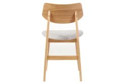 Miliboo Skandinavische Stühle aus hellem Holz und hellgrauem Stoff (2er-Set) ELION* Design-stühle|Holzstühle