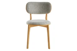 Miliboo Skandinavische Stühle aus hellem Holz und grauem Stoff (2er-Set) FAUVETTE* Design-stühle|Holzstühle