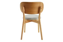 Miliboo Skandinavische Stühle aus hellem Holz und grauem Stoff (2er-Set) FAUVETTE* Design-stühle|Holzstühle