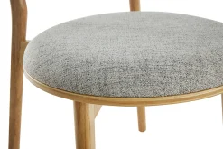 Miliboo Skandinavische Stühle aus hellem Holz und grauem Stoff (2er-Set) FAUVETTE* Design-stühle|Holzstühle