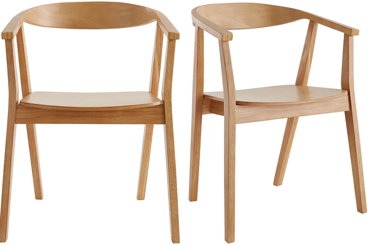 Miliboo Skandinavische Stühle aus Holz (2er-Set) BAHIA* Design-stühle|Holzstühle
