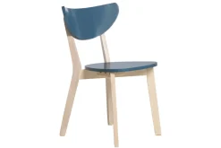 Miliboo Skandinavische Stühle in Petrolblau und hellem Holz (2er-Set) LEENA* Design-stühle|Holzstühle