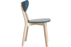 Miliboo Skandinavische Stühle in Petrolblau und hellem Holz (2er-Set) LEENA* Design-stühle|Holzstühle