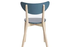 Miliboo Skandinavische Stühle in Petrolblau und hellem Holz (2er-Set) LEENA* Design-stühle|Holzstühle