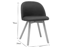 Miliboo Skandinavische Stühle mit entenblauem Stoff und massivem Buchenholz (2er-Set) CELESTE* Design-stühle
