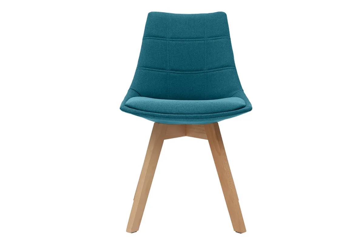 Miliboo Skandinavische Stühle mit Stoff in Blaugrün (2er-Set) MATILDE* Design-stühle