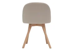Miliboo Skandinavische Stühle mit naturfarbenem Stoff und massivem Buchenholz (2er-Set) CELESTE* Design-stühle