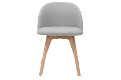 Miliboo Skandinavische Stühle mit hellgrauem Stoff und massivem Buchenholz (2er-Set) CELESTE* Design-stühle