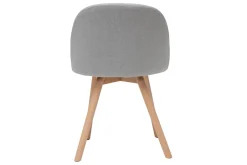Miliboo Skandinavische Stühle mit hellgrauem Stoff und massivem Buchenholz (2er-Set) CELESTE* Design-stühle