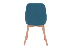 Miliboo Skandinavische Stühle mit entenblauem Stoff und massivem Buchenholz (2er-Set) HOLO* Design-stühle