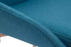 Miliboo Skandinavische Stühle mit entenblauem Stoff und massivem Buchenholz (2er-Set) HOLO* Design-stühle