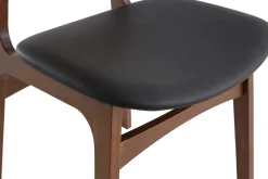 Miliboo Skandinavische Stühle Nussbaum und schwarzes Polyurethan (2er Set) ELTON* Design-stühle|Holzstühle