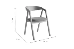 Miliboo Skandinavische Stühle stapelbar aus hellem Eichenholz und schwarzem Stoff (2er-Set) LOVA* Design-stühle|Holzstühle