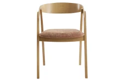 Miliboo Skandinavische Stühle stapelbar aus hellem Eichenholz und Stoff mit Bouclé-Wolleffekt in Ecru (2er-Set) LOVA* Design-stühle|Holzstühle