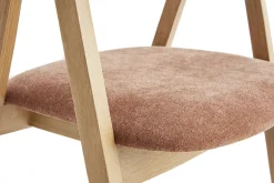 Miliboo Skandinavische Stühle stapelbar aus hellem Eichenholz und Stoff mit Bouclé-Wolleffekt in Ecru (2er-Set) LOVA* Design-stühle|Holzstühle