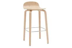 Miliboo Skandinavischer Barhocker aus Eichenholz H68 cm (2er-Set) OBRA* Barhocker