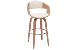 Miliboo Skandinavischer Barhocker 360° drehbar helles Holz H67 cm GAO* Barhocker