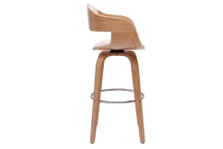Miliboo Skandinavischer Barhocker 360° drehbar helles Holz H67 cm GAO* Barhocker