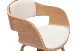 Miliboo Skandinavischer Barhocker 360° drehbar helles Holz H67 cm GAO* Barhocker