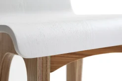 Miliboo Skandinavischer Barhocker in Weiß mit hellem Holz H65 cm (2er-Set) BALTIK* Barhocker