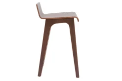 Miliboo Skandinavischer Barhocker Walnuss H65 cm (2er-Set) BALTIK* Barhocker