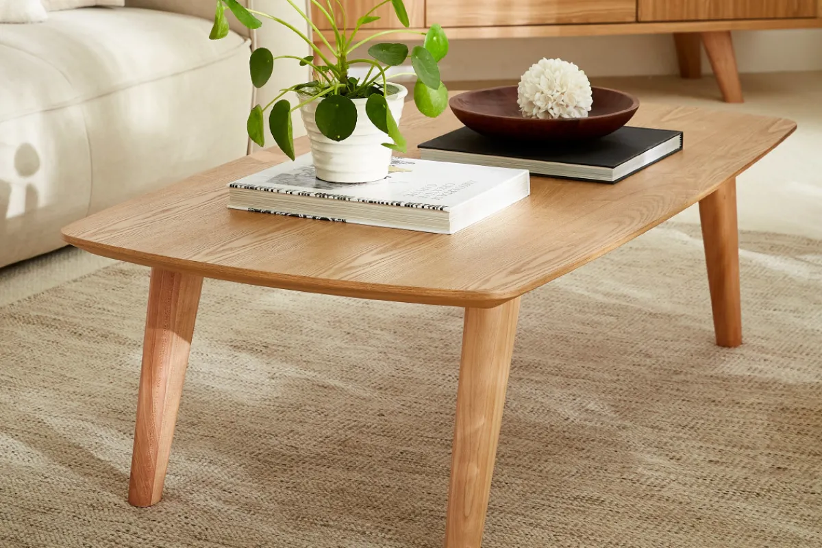 Miliboo Skandinavischer Couchtisch Esche 120 cm FIFTIES* Couchtische