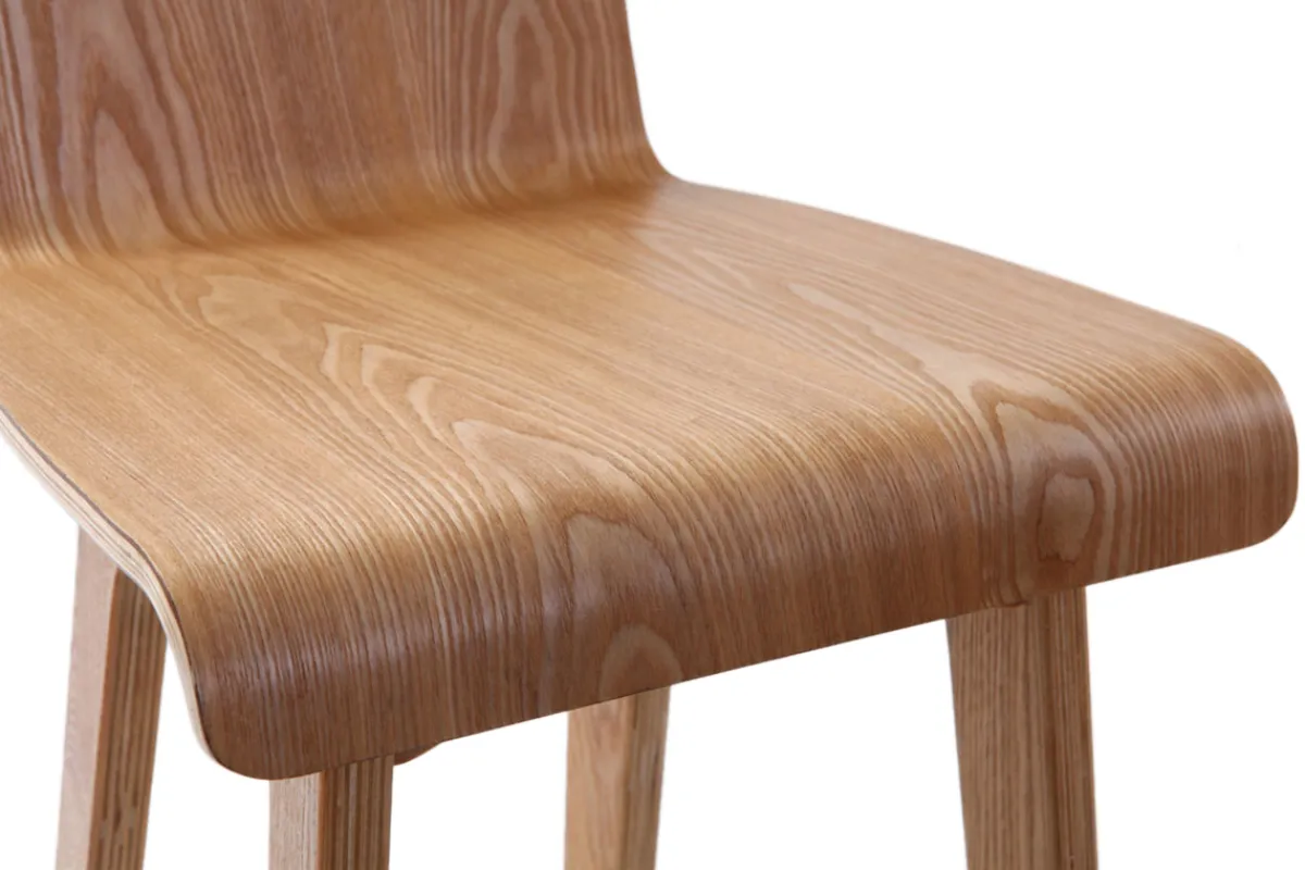 Miliboo Skandinavischer Design-Barhocker in Beige und Holz H75 cm (2er-Set) BALTIK* Barhocker