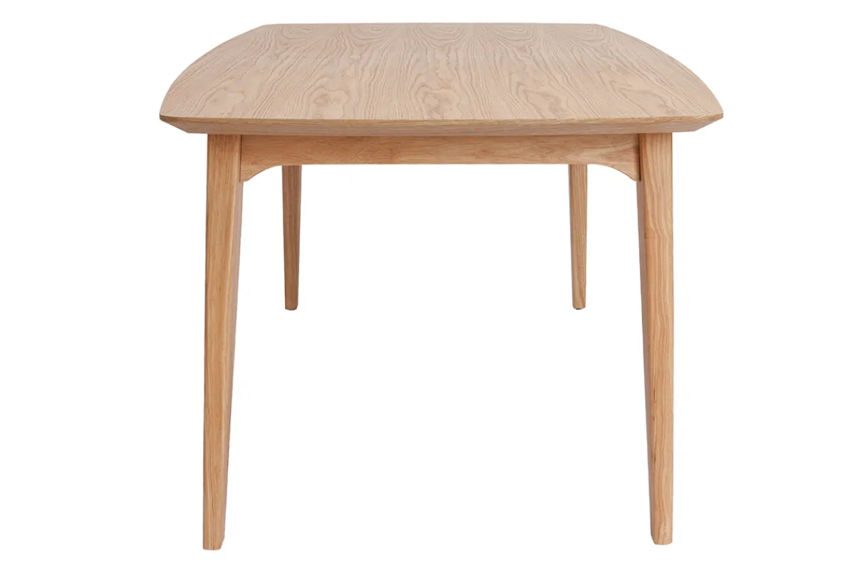 Miliboo Skandinavischer Esstisch ausziehbar Eichenfurnier B 180-230 cm FIFTIES* Ausziehtische