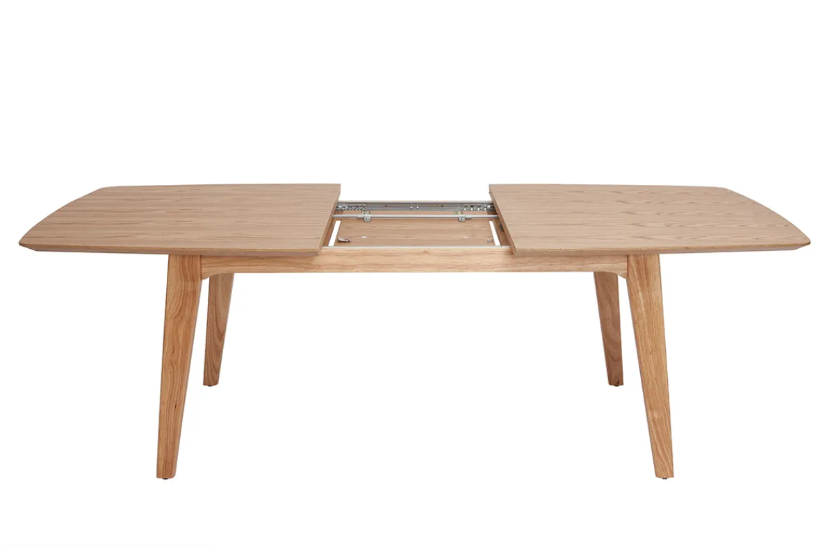 Miliboo Skandinavischer Esstisch ausziehbar Eichenfurnier B 180-230 cm FIFTIES* Ausziehtische