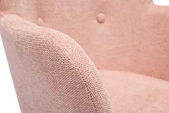 Miliboo Skandinavischer Kinderstuhl aus rosa Stoff mit Texturoberfläche und hellem Holz BABY BRISTOL*Kinder Kindersessel