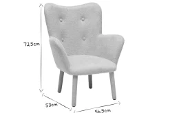 Miliboo Skandinavischer Kinderstuhl aus rosa Stoff mit Texturoberfläche und hellem Holz BABY BRISTOL*Kinder Kindersessel